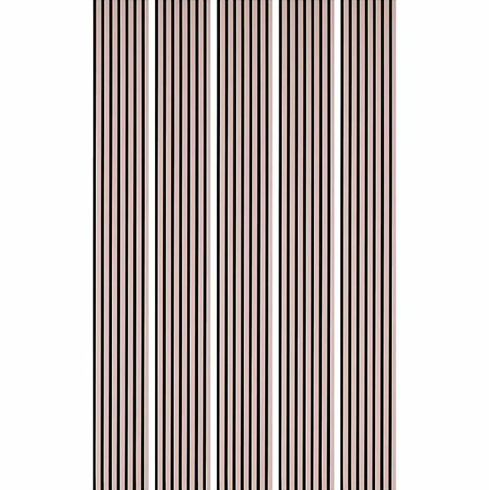 Decoon Mur TV - Lot de 5 Panneaux tasseaux bois 250 x 30 x 1,9 cm - rose pastel/feutrine noir - 3,75m²- Panneau Tasseau Bois