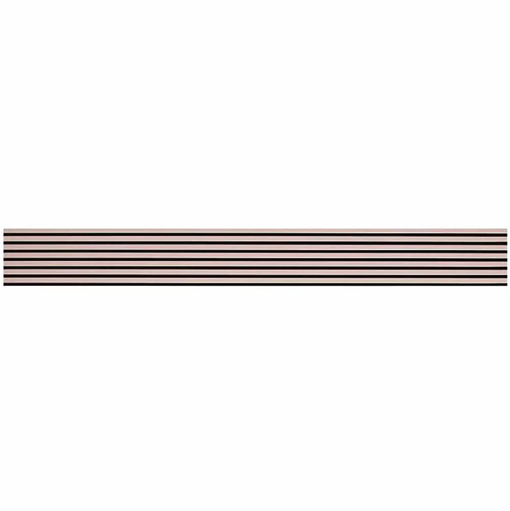 Decoon Mur TV - Lot de 5 Panneaux tasseaux bois 250 x 30 x 1,9 cm - rose pastel/feutrine noir - 3,75m²- Panneau Tasseau Bois