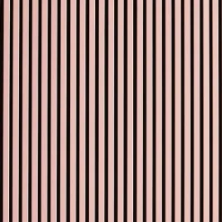 Decoon Panneau Tasseau Bois<Mur TV - Lot de 7 Panneaux tasseaux bois 250 x 30 x 1,9 cm - rose pastel/feutrine noir - 5,25m²