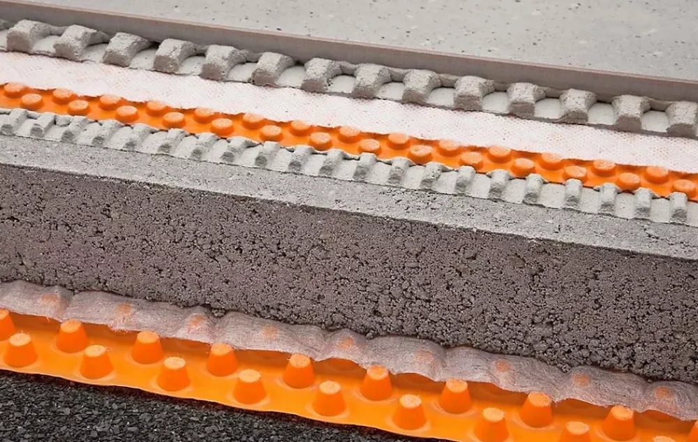 Schluter Sous-Couche Parquet Et Stratifié|Sous-Couche Sol Pvc<Natte de drainage anticapillaire TROBA PLUS 8 - Le rouleau pour 12.5 m² - Prix au Rouleau - Hauteur: 12,5 m- Largeur: 1 m