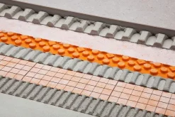 Schluter Natte de désolidarisation et de drainage en polyéthylène DITRA-DRAIN 4 - Le rouleau de 25 M x 1 M - DITRA DRAIN 4- Sous-Couche Parquet Et Stratifié|Sous-Couche Sol Pvc