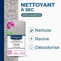 Starwax Nettoyeur à sec tapis et moquettes 500g- Nettoyant Moquette|Nettoyant Moquette