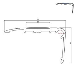 Homewell Nez De Marche|Nez De Marche<NEZ DE MARCHE AVEC BANDE ANTIDÉRAPANTE PHOSPHORESCENTE 1000mm