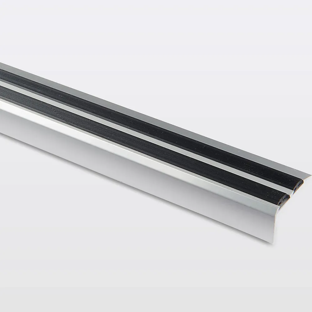 GoodHome Nez de marche en aluminium décor métal 40 x 20 1800 mm.- Nez De Marche|Nez De Marche