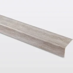 GoodHome Nez De Marche|Nez De Marche<Nez de marche en aluminium décor bois gris 35 x 25 x 900 mm.