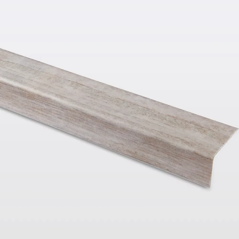 GoodHome Nez De Marche|Nez De Marche<Nez de marche en aluminium décor bois gris 35 x 25 x 900 mm.