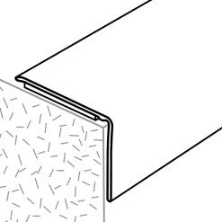 GoodHome Nez De Marche|Nez De Marche<Nez de marche en aluminium décor bois foncé 35 x 25 x 900 mm.