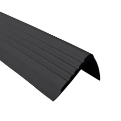 Quest Nez de marche PVC 48x42mm, , profilé d'escalier PMW, antidérapant, d'escalier-protection, noir, 1.5m- Nez De Marche|Nez De Marche