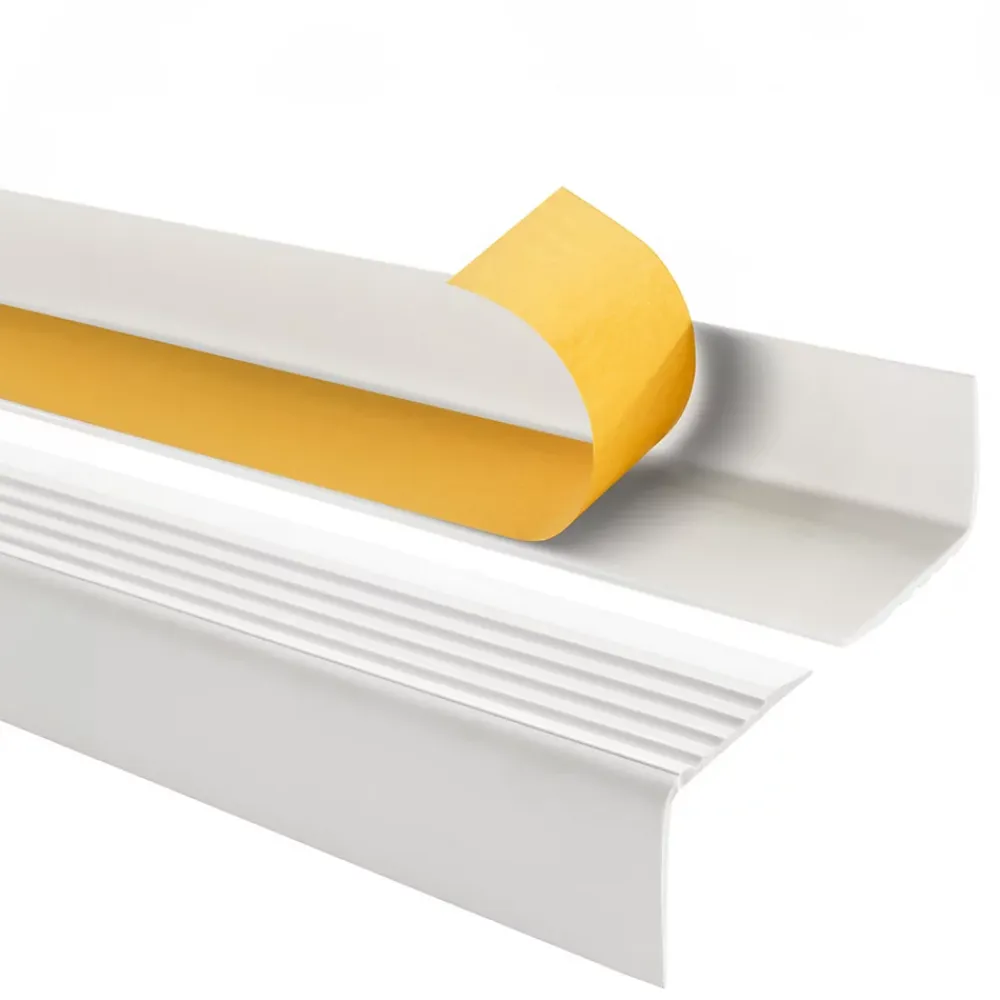 Quest Nez De Marche|Nez De Marche<Nez de marche PVC 50x42mm, , profilé d'escalier RGP, auto-adhésif, antidérapant, d'escalier-protection, blanc, 2m