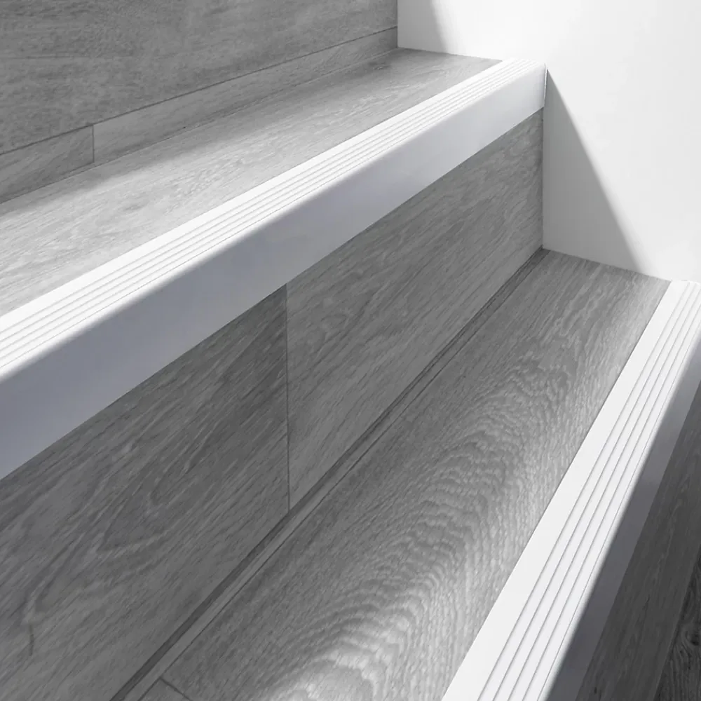 Quest Nez De Marche|Nez De Marche<Nez de marche PVC 50x42mm, , profilé d'escalier RGP, auto-adhésif, antidérapant, d'escalier-protection, blanc, 2m