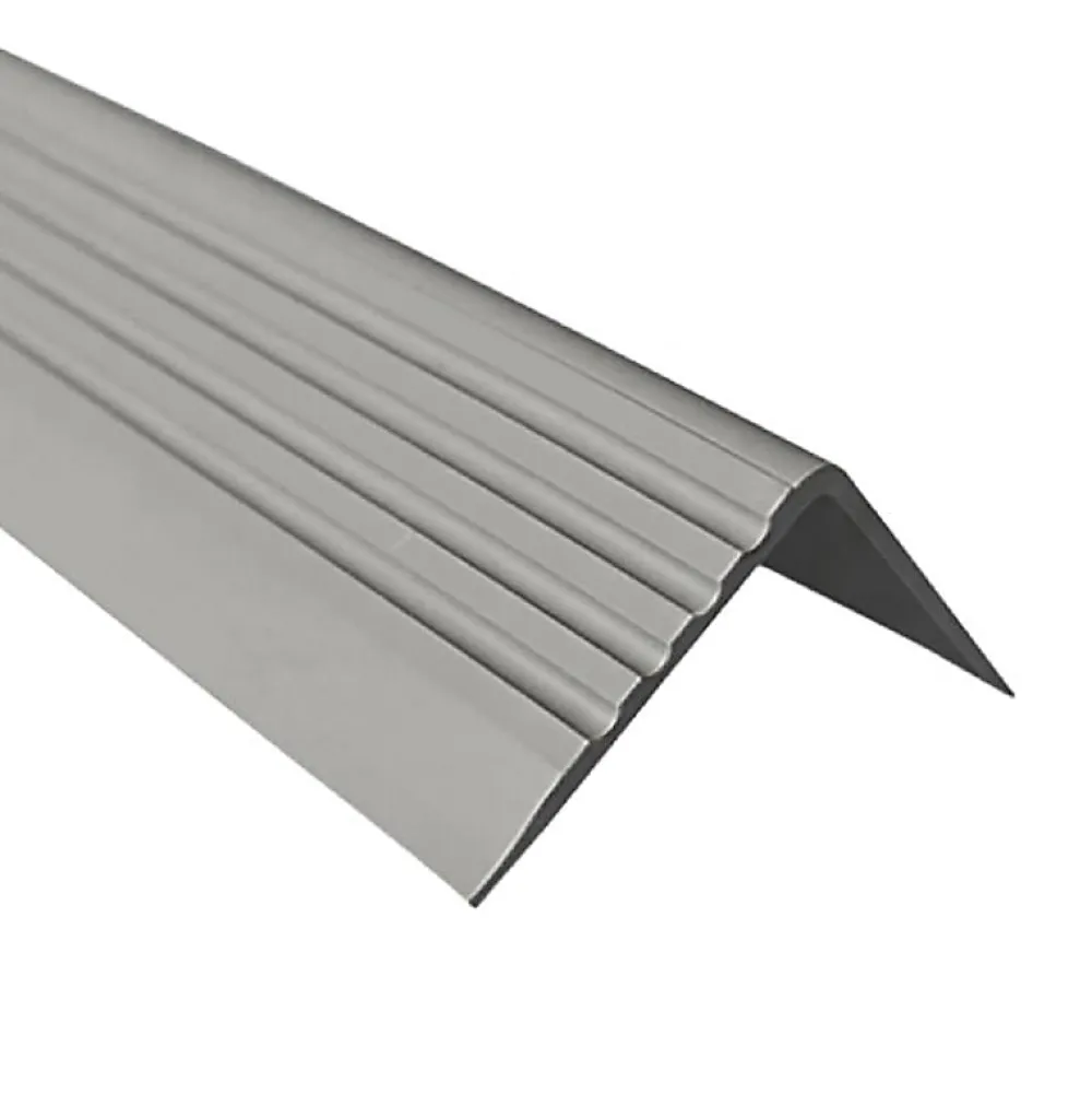 Quest Nez De Marche|Nez De Marche<Nez de marche PVC 50x42mm, , profilé d'escalier RGP, auto-adhésif, antidérapant, d'escalier-protection, gris, 1.8m