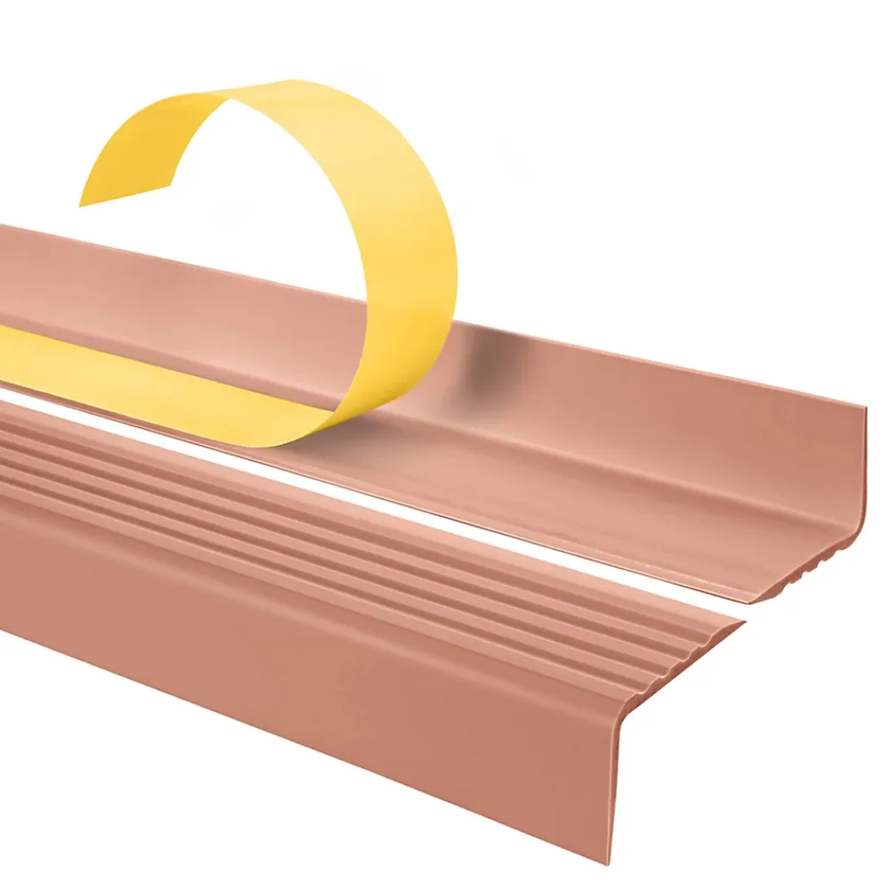 Quest Nez De Marche|Nez De Marche<Nez de marche PVC 40x25mm, , profilé d'escalier ND, auto-adhésif, antidérapant, d'escalier-protection, marron clair, 1m