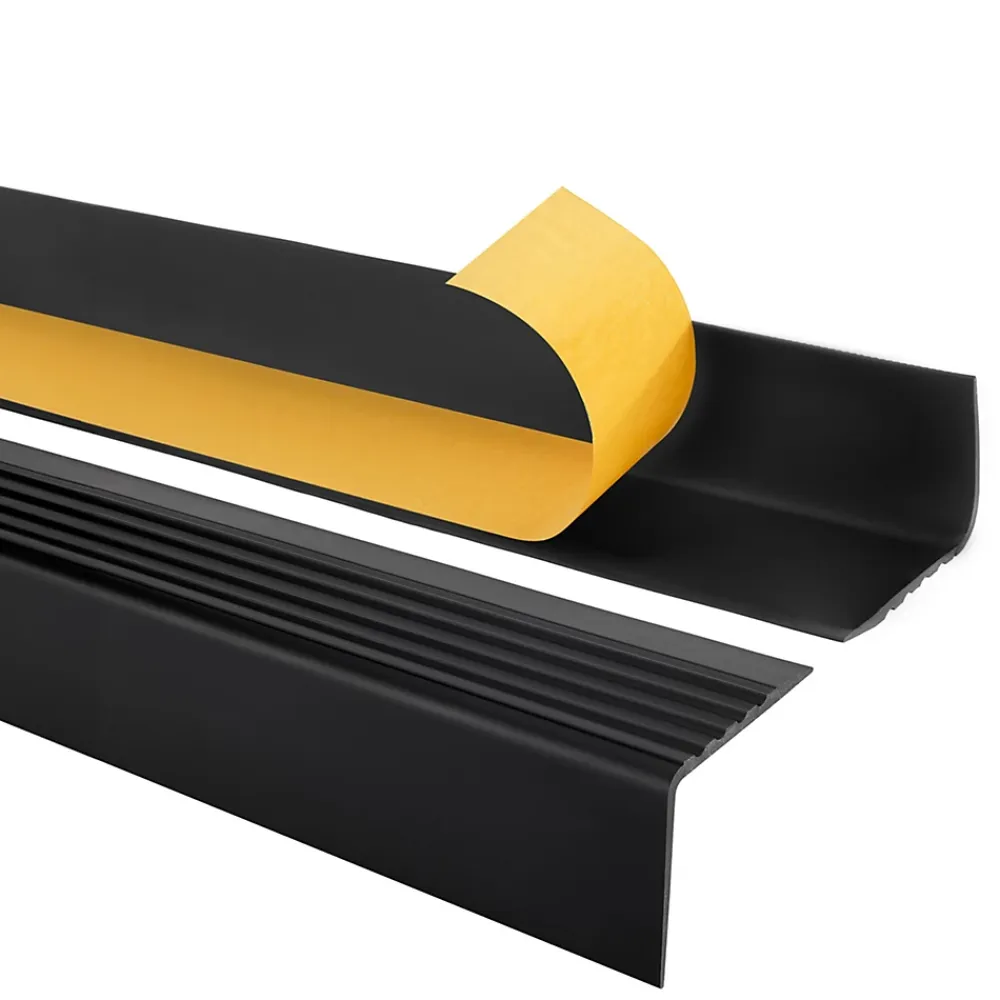 Quest Nez De Marche|Nez De Marche<Nez de marche PVC 50x42mm, , profilé d'escalier RGP, auto-adhésif, antidérapant, d'escalier-protection, noir, 1.5m