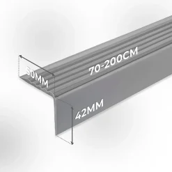 Quest Nez De Marche|Nez De Marche<Nez de marche PVC 50x42mm, , profilé d'escalier RGP, auto-adhésif, antidérapant, d'escalier-protection, noir, 1.5m