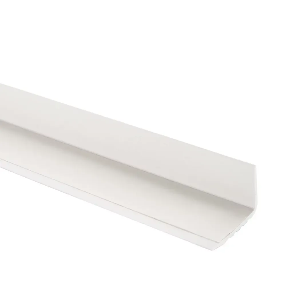 Quest Nez de marche PVC 40x25mm, , profilé d'escalier ND, auto-adhésif, antidérapant, d'escalier-protection, blanc, 1.3m- Nez De Marche|Nez De Marche