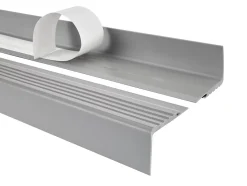 Quest Nez de marche PVC 48x42mm, , profilé d'escalier PMW, auto-adhésif, antidérapant, d'escalier-protection, gris, 0.9m- Nez De Marche|Nez De Marche
