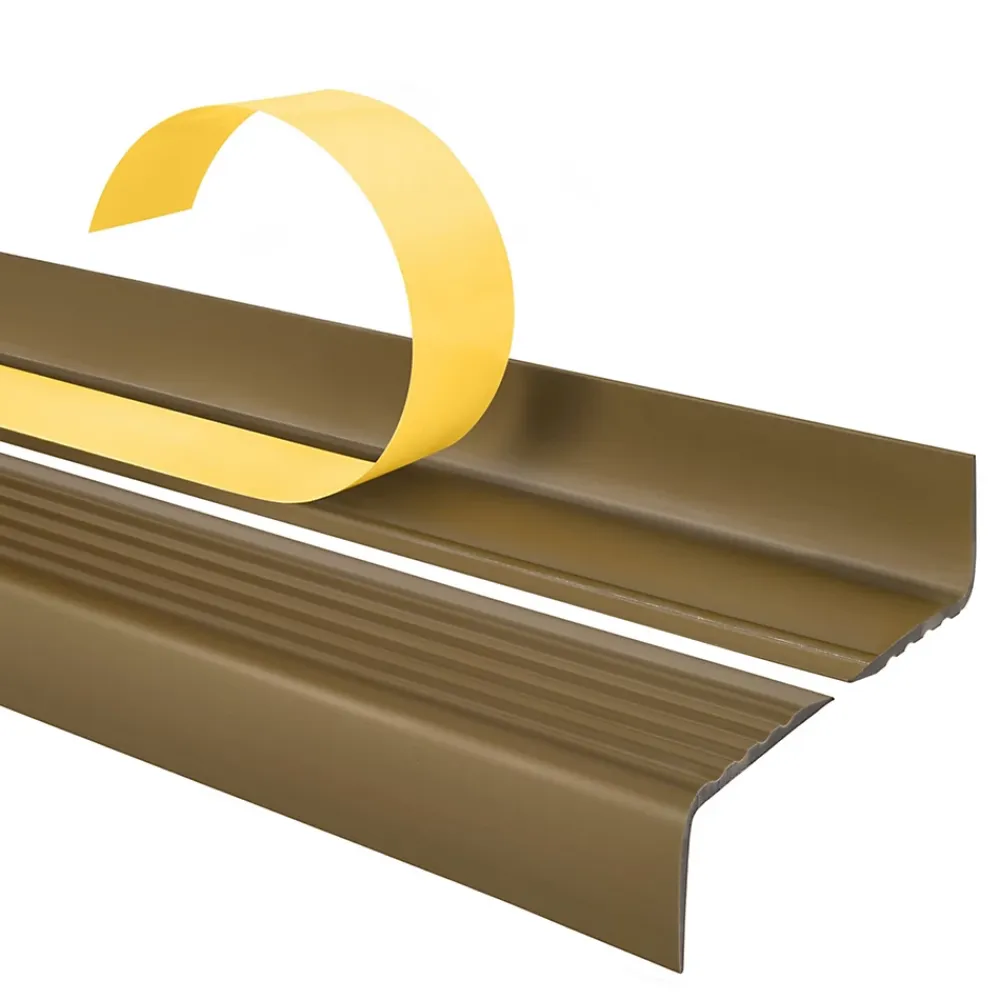 Quest Nez De Marche|Nez De Marche<Nez de marche PVC 40x25mm, , profilé d'escalier ND, auto-adhésif, antidérapant, d'escalier-protection, laiton, 0.7m