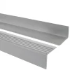 Quest Nez de marche PVC 52x40mm, , profilé d'escalier RGP, antidérapant, d'escalier-protection, gris, 1.5m- Nez De Marche|Nez De Marche