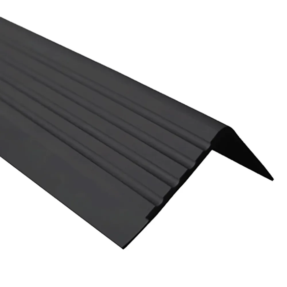 Quest Nez de marche PVC 40x40mm, , profilé d'escalier RD, antidérapant, d'escalier-protection, noir, 1.5m- Nez De Marche|Nez De Marche
