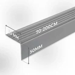 Quest Nez De Marche|Nez De Marche<Nez de marche PVC 50x50mm, , SST, profilé d'escalier RGP-O, auto-adhésif, antidérapant, d'escalier-protection, Rouge, 1.5m