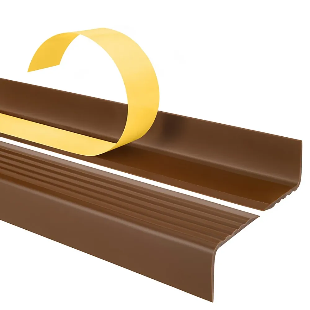 Quest Nez De Marche|Nez De Marche<Nez de marche PVC 40x25mm, , profilé d'escalier ND, auto-adhésif, antidérapant, d'escalier-protection, marron, 0.8m