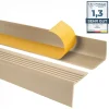 Quest Nez de marche PVC 50x42mm, , profilé d'escalier RGP, auto-adhésif, antidérapant, d'escalier-protection, beige, 1.5m- Nez De Marche|Nez De Marche