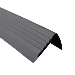 Quest Nez De Marche|Nez De Marche<Nez de marche PVC 48x42mm, , profilé d'escalier PMW, auto-adhésif, antidérapant, d'escalier-protection, gris foncé, 1m