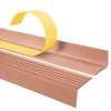 Quest Nez de marche PVC 40x25mm, , profilé d'escalier ND, auto-adhésif, antidérapant, d'escalier-protection, marron clair, 1.8m- Nez De Marche|Nez De Marche