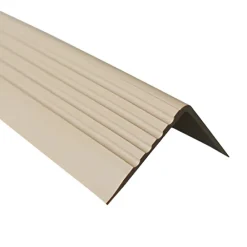 Quest Nez de marche PVC 50x42mm, , profilé d'escalier RGP, auto-adhésif, antidérapant, d'escalier-protection, beige, 0.8m- Nez De Marche|Nez De Marche