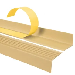 Quest Nez de marche PVC 40x25mm, , profilé d'escalier ND, auto-adhésif, antidérapant, d'escalier-protection, crémeux, 0.7m- Nez De Marche|Nez De Marche