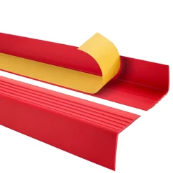 Quest Nez de marche PVC 50x50mm, , SST, profilé d'escalier RGP-O, auto-adhésif, antidérapant, d'escalier-protection, Rouge, 0.9m- Nez De Marche|Nez De Marche