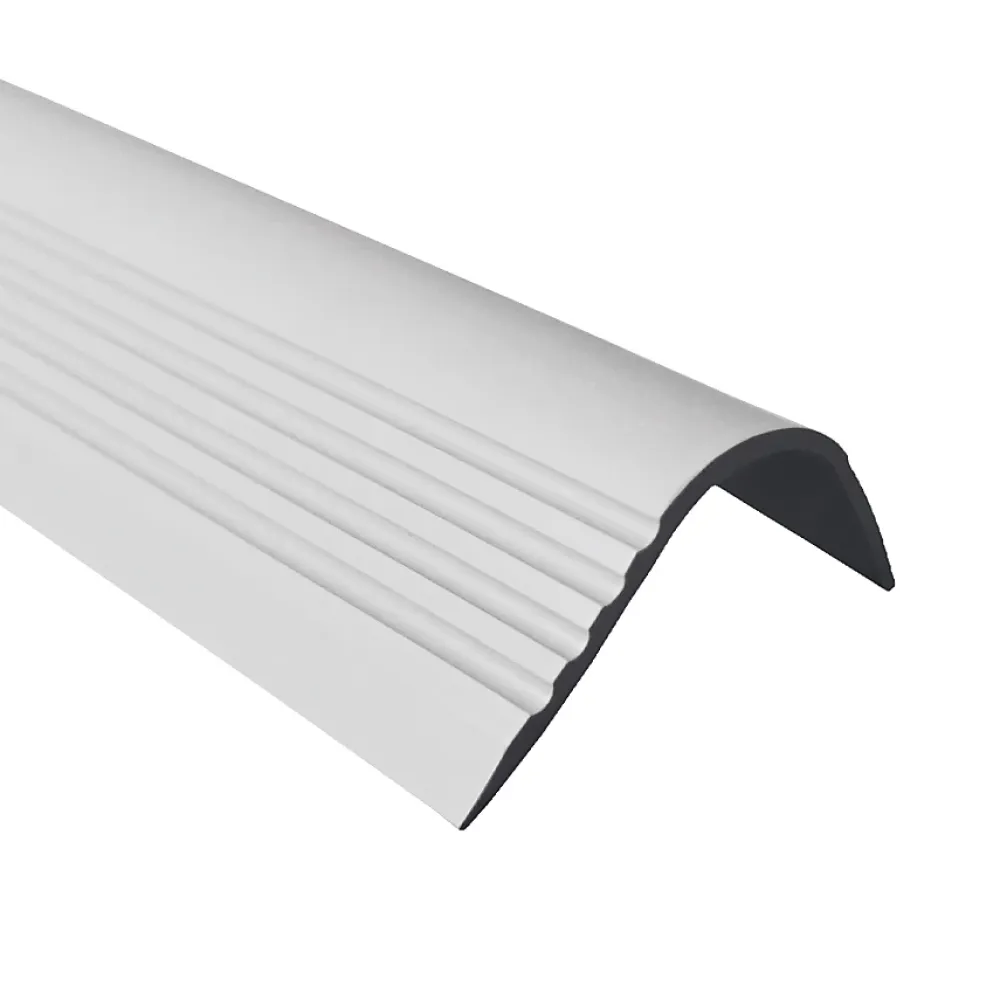 Quest Nez de marche PVC 52x40mm, , profilé d'escalier RGPT, antidérapant, d'escalier-protection, gris, 1.5m- Nez De Marche|Nez De Marche