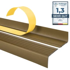 Quest Nez De Marche|Nez De Marche<Nez de marche PVC 40x25mm, , profilé d'escalier ND, auto-adhésif, antidérapant, d'escalier-protection, laiton, 0.9m