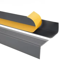 Quest Nez De Marche|Nez De Marche<Nez de marche PVC 50x42mm, , profilé d'escalier RGP, auto-adhésif, antidérapant, d'escalier-protection, gris foncé, 1m