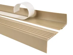 Quest Nez De Marche|Nez De Marche<Nez de marche PVC 48x42mm, , profilé d'escalier PMW, auto-adhésif, antidérapant, d'escalier-protection, beige, 1.1m