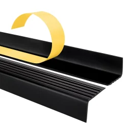 Quest Nez De Marche|Nez De Marche<Nez de marche PVC 40x25mm, , profilé d'escalier ND, auto-adhésif, antidérapant, d'escalier-protection, noir, 1.65m
