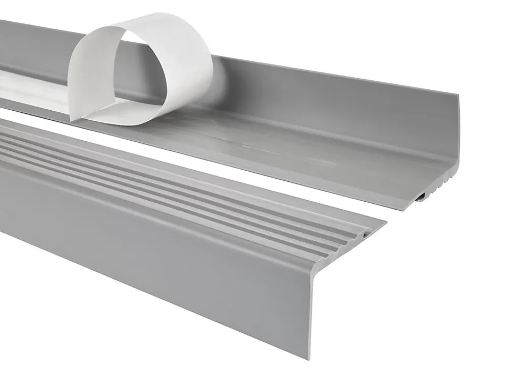 Quest Nez De Marche|Nez De Marche<Nez de marche PVC 48x42mm, , profilé d'escalier PMW, auto-adhésif, antidérapant, d'escalier-protection, gris, 8m