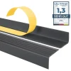 Quest Nez de marche PVC 40x25mm, , profilé d'escalier ND, auto-adhésif, antidérapant, d'escalier-protection, gris foncé, 1.5m- Nez De Marche|Nez De Marche