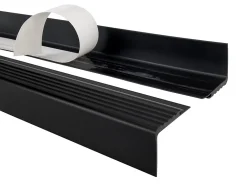 Quest Nez De Marche|Nez De Marche<Nez de marche PVC 48x42mm, , profilé d'escalier PMW, auto-adhésif, antidérapant, d'escalier-protection, noir, 1.3m
