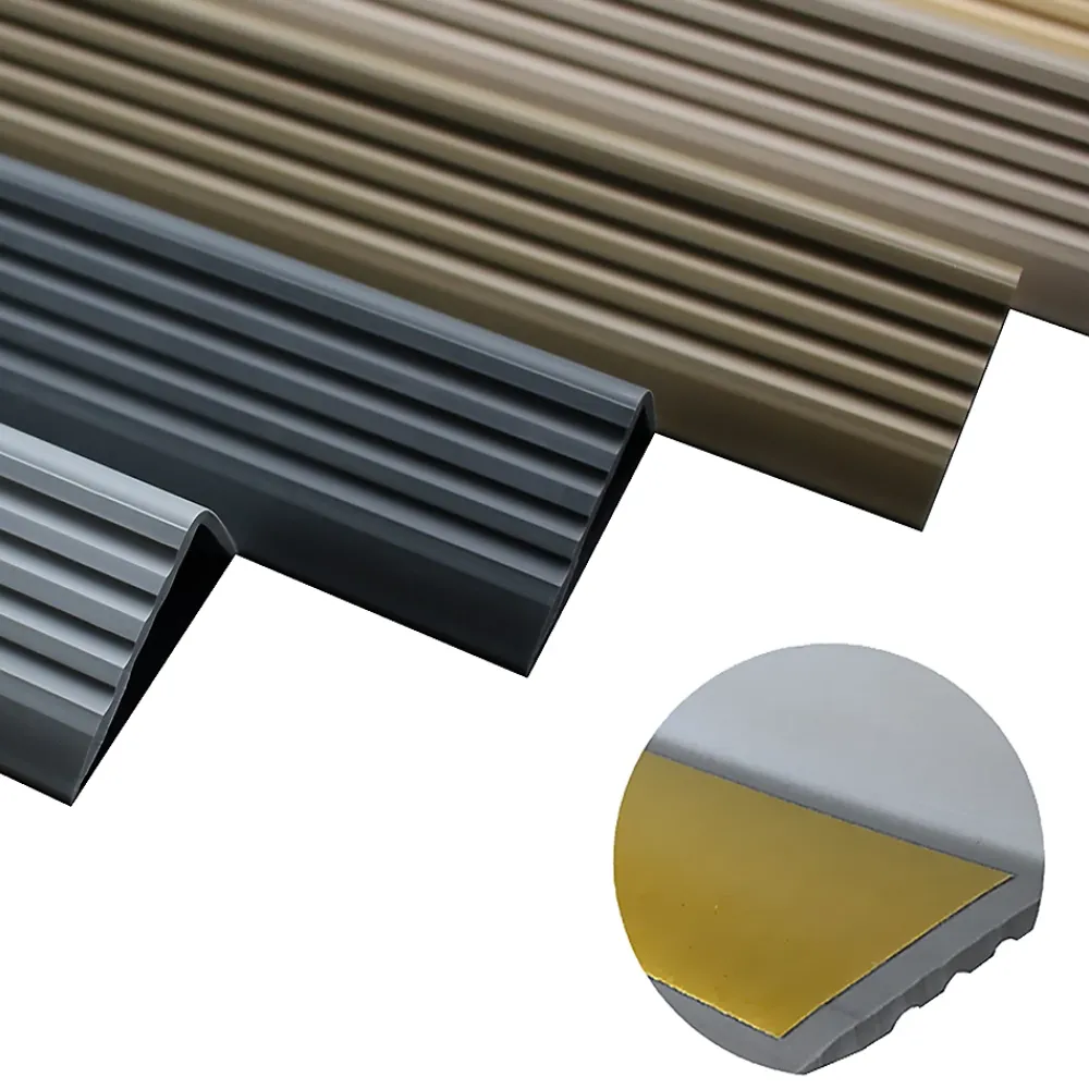 Quest Nez De Marche|Nez De Marche<Nez de marche PVC 40x25mm, , profilé d'escalier ND, auto-adhésif, antidérapant, d'escalier-protection, gris, 1.3m