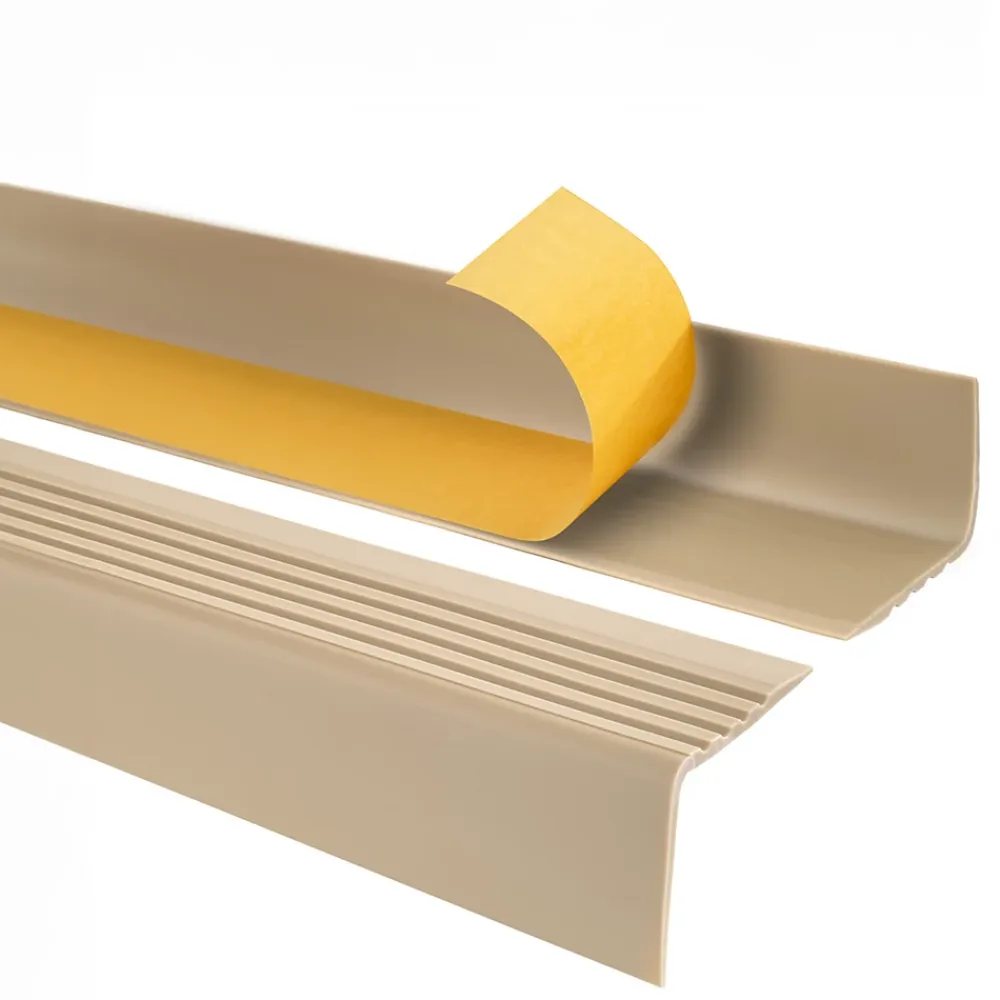 Quest Nez De Marche|Nez De Marche<Nez de marche PVC 50x42mm, , profilé d'escalier RGP, auto-adhésif, antidérapant, d'escalier-protection, beige, 0.9m