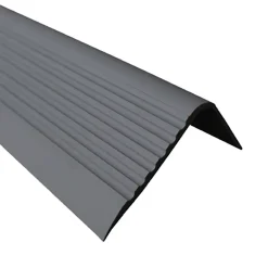 Quest Nez De Marche|Nez De Marche<Nez de marche PVC 52x40mm, , profilé d'escalier RGPD, antidérapant, d'escalier-protection, gris foncé, 1.5m