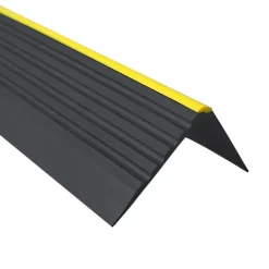 Quest Nez de marche PVC 48x42mm, , profilé d'escalier RD-ON, auto-adhésif, antidérapant, d'escalier-protection, noir, 1.8m- Nez De Marche|Nez De Marche