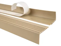 Quest Nez De Marche|Nez De Marche<Nez de marche PVC 48x42mm, , profilé d'escalier PMW, auto-adhésif, antidérapant, d'escalier-protection, beige, 0.8m