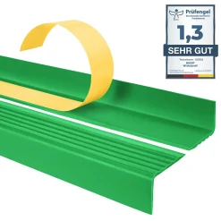 Quest Nez De Marche|Nez De Marche<Nez de marche PVC 40x25mm, , profilé d'escalier ND, auto-adhésif, antidérapant, d'escalier-protection, vert, 1.65m