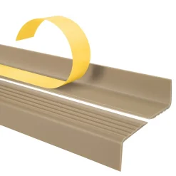 Quest Nez de marche PVC 40x25mm, , profilé d'escalier ND, auto-adhésif, antidérapant, d'escalier-protection, beige, 1.8m- Nez De Marche|Nez De Marche