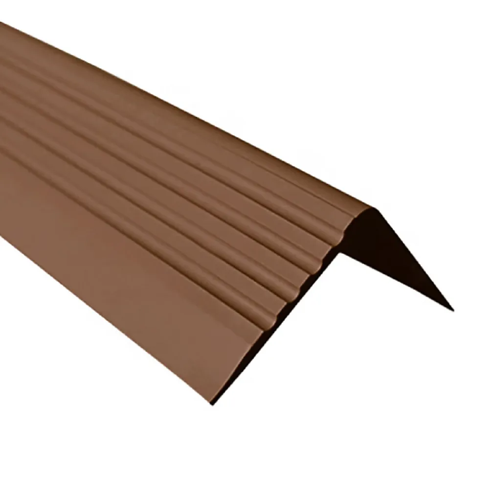 Quest Nez De Marche|Nez De Marche<Nez de marche PVC 50x42mm, , profilé d'escalier RGP, auto-adhésif, antidérapant, d'escalier-protection, marron, 2m