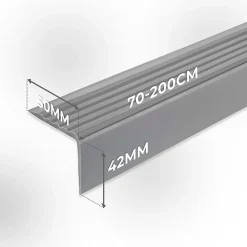 Quest Nez De Marche|Nez De Marche<Nez de marche PVC 50x42mm, , profilé d'escalier RGP, auto-adhésif, antidérapant, d'escalier-protection, marron, 2m