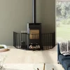 Nordlinger Pro Barrière De Sécurité<Barrière pare-feu métal noir pliable 5 pans 742116 Protection cheminée et poêle