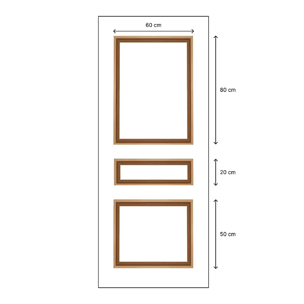 Nordlinger Pro Kit Moulures de Porte 790520 Bois naturel Porte de 73 et 83 cm Décoration porte- Moulure
